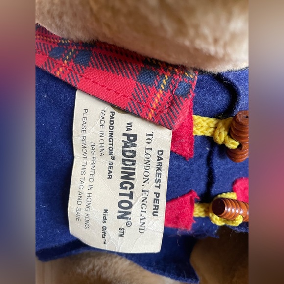 Talking Paddington Bear with Yellow Hat and attached All About Me Board Book - Picture 2 of 6